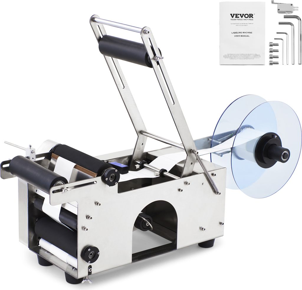 Mophorn Mt-50, etikettierer Halbautomatische Rundflaschenetikettiermaschine