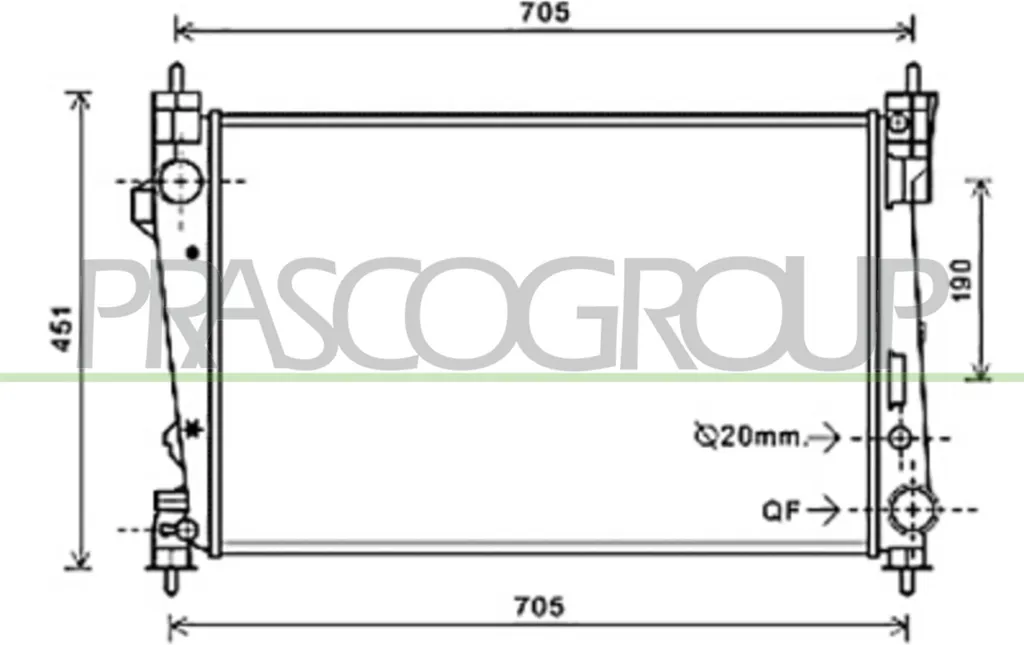 Radiateur de refroidissement moteur pour Giulietta 940 remplace 50514481