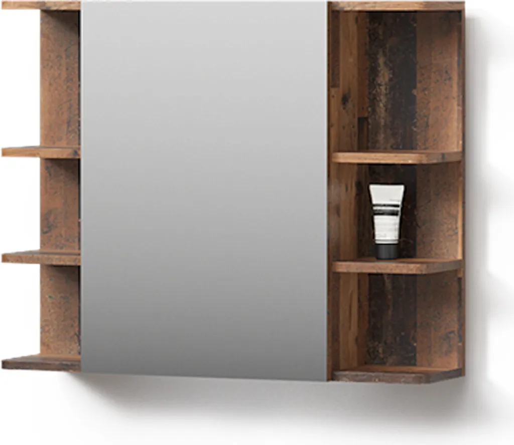 Armadietto Specchio Bagno 80cm Livinity Fucino Legno Antico
