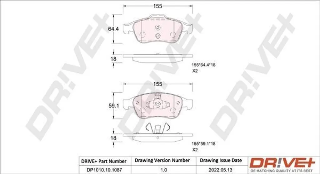 Plaquettes de frein anti-bruit pour Scenic III et Latitude - OE 32R