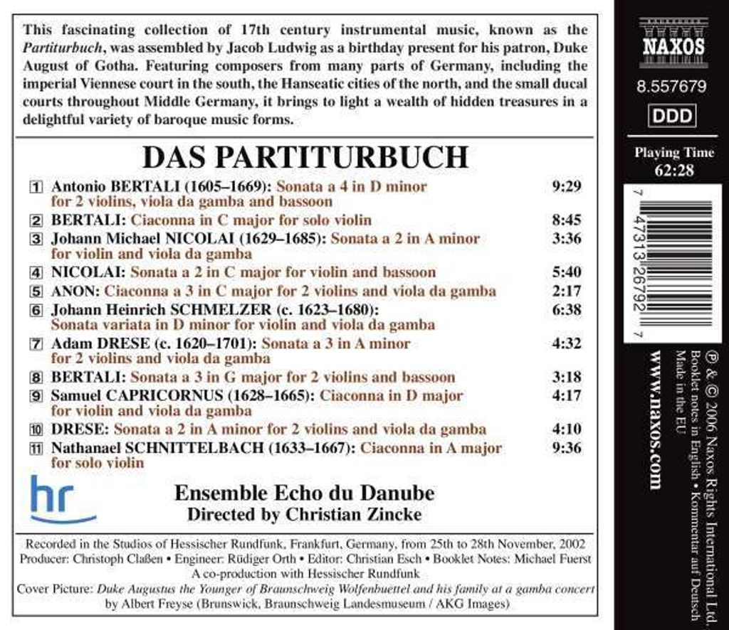 Ensemble Echo Du Danube: Partiturbuch