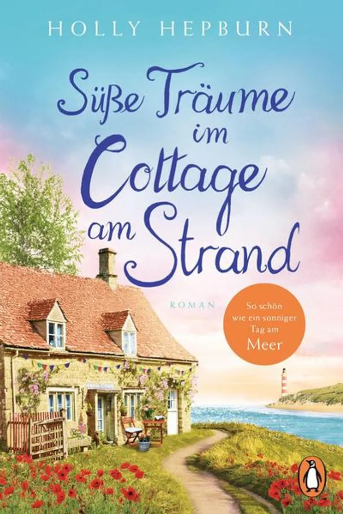 Parure de lit Cottage am Strand en coton peigné avec housse et taies