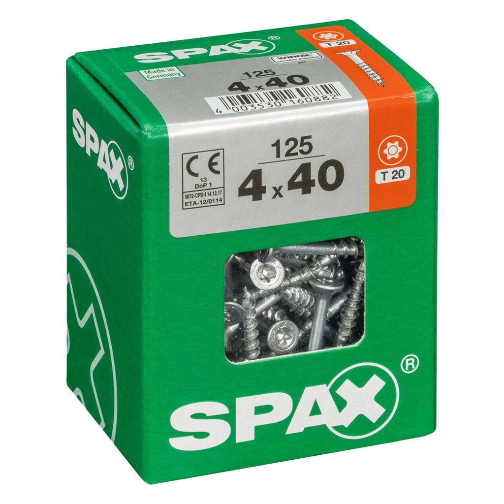 Set di 125 viti SPAX Torx in acciaio a testa svasata, Immagine del prodotto 
