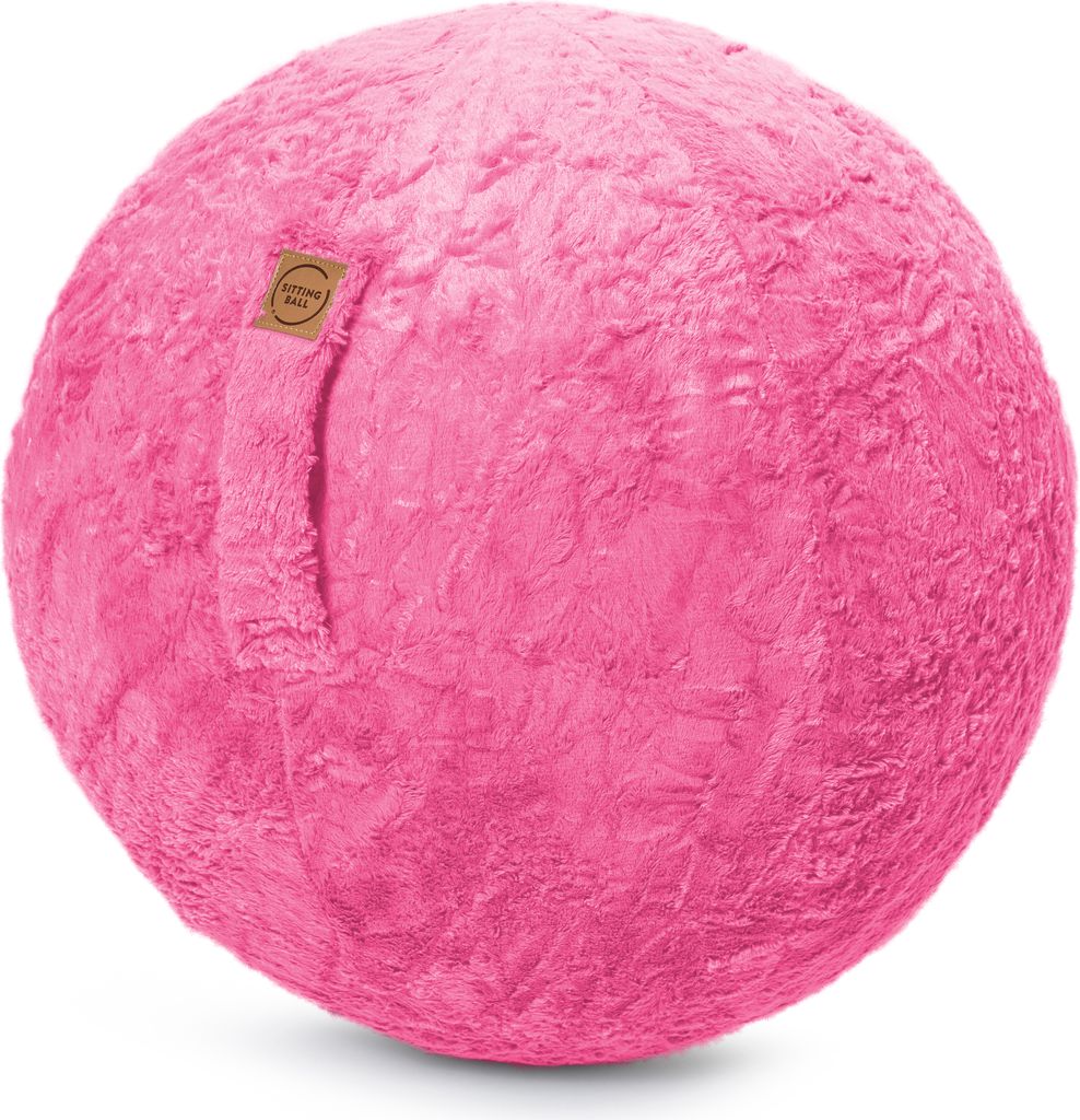 Sitzball Gymnastikball Sitting Ball zum Aufpumpen Fluffy pink Ø 65 cm