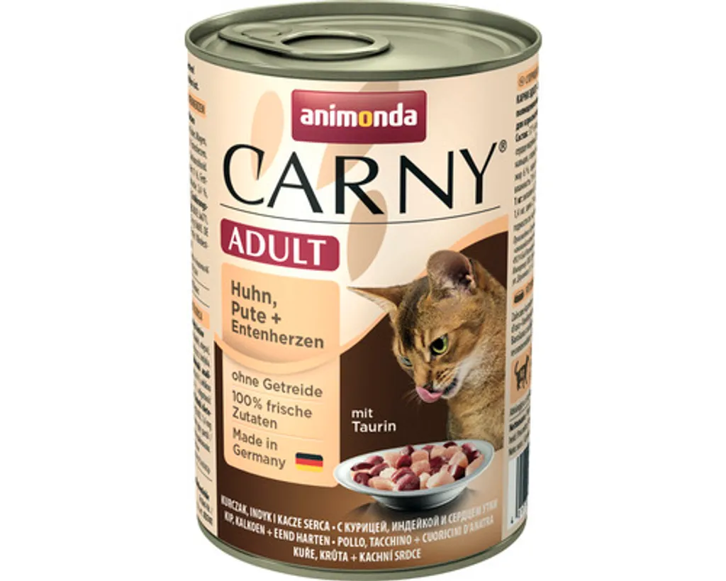 Nourriture humide chat riche en viande Animonda Carny Adulte 400g Bio