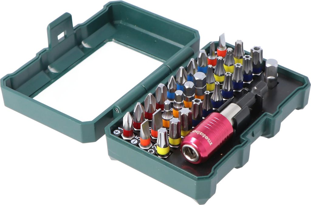 Original Metabo Bit-Box, Bit-Set "SP", 32-teilig 6.26700 inklusive Schnellwechseladapter und Bithalter 65mm