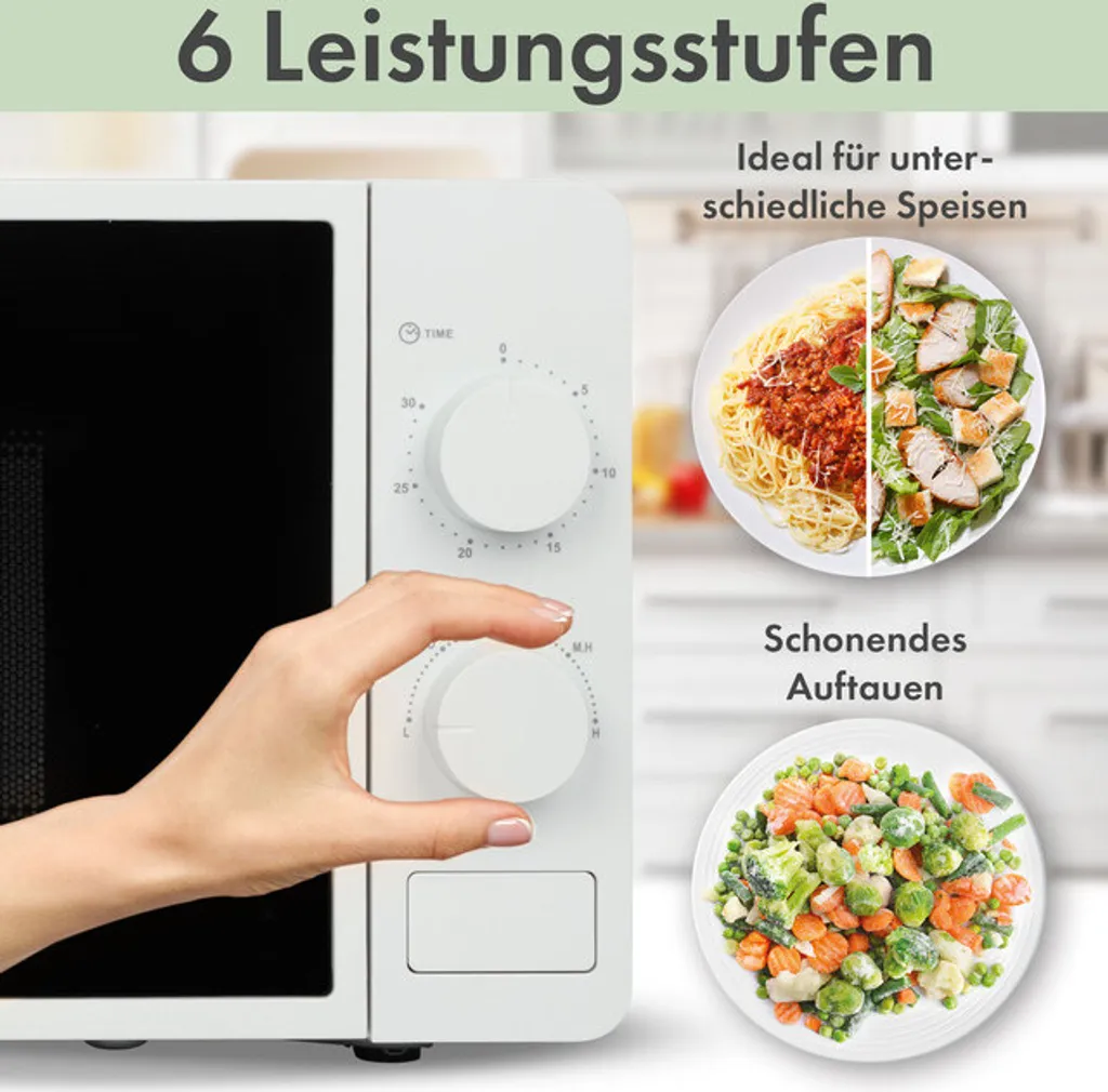 Micro-ondes Blanc Bomann MW 6014 CB 20L - Dégivrage et Cuisson Faciles - 15