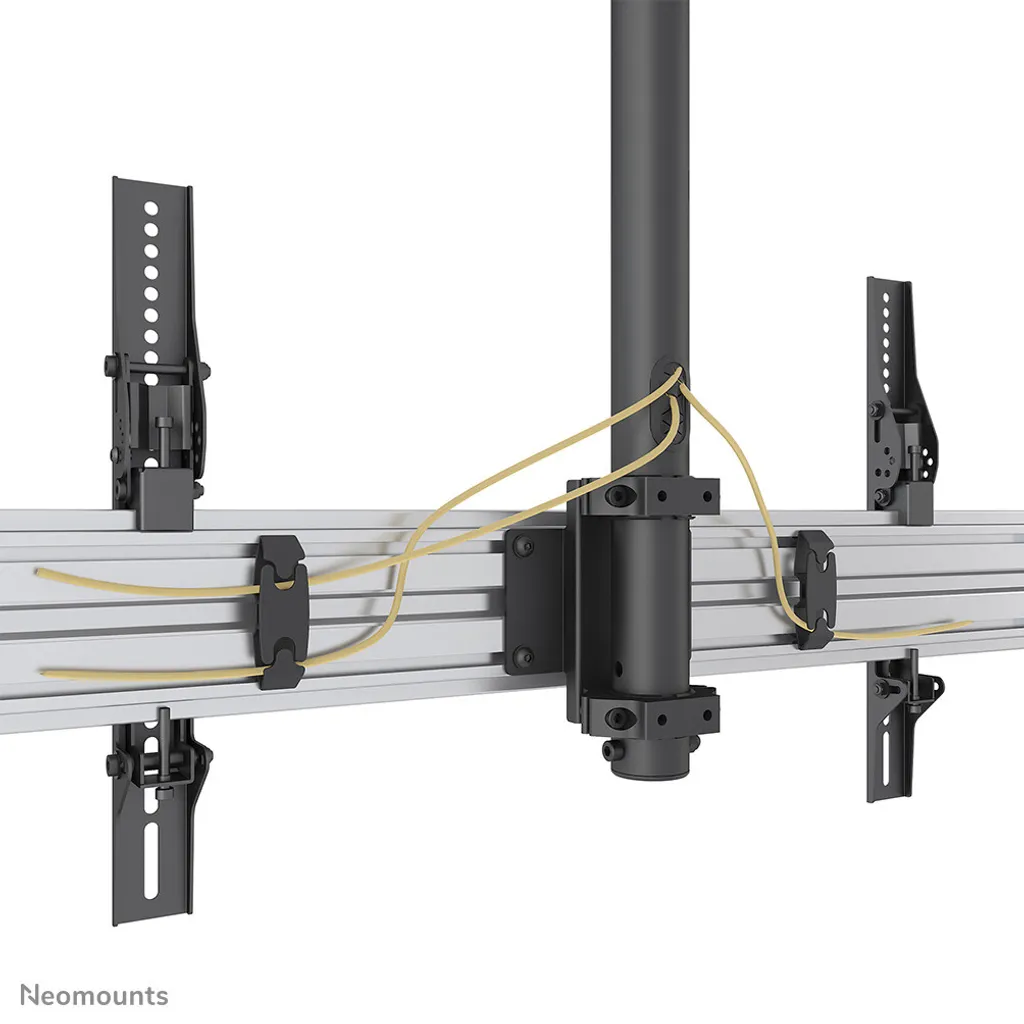 Support Plafond Robuste pour 2 Écrans Verticaux : Sécurité et Design