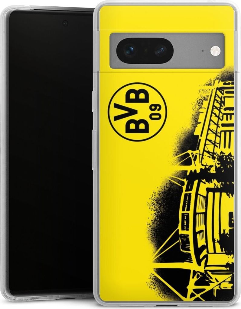 DeinDesign Slim Hülle für Google Pixel 7 Silikon Case Ultra Dünn Handyhülle BVB Borussia Dortmund Stadion