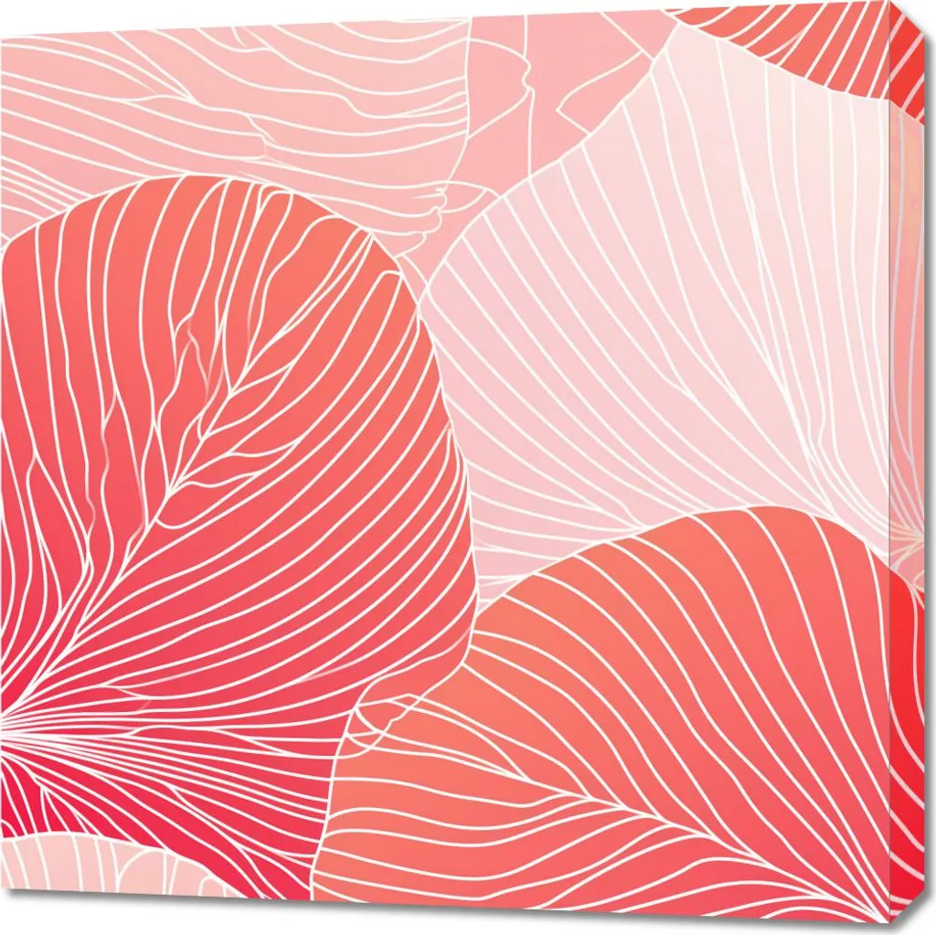 Quadro Moderno 70x70 Giardino Corallino - Tela Canvas Resistente