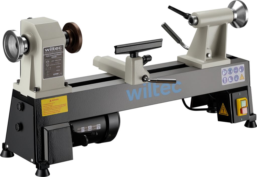 Tokarka do drewna Wiltec 370 W z regulacją prędkości Zdjęcie produktu 
