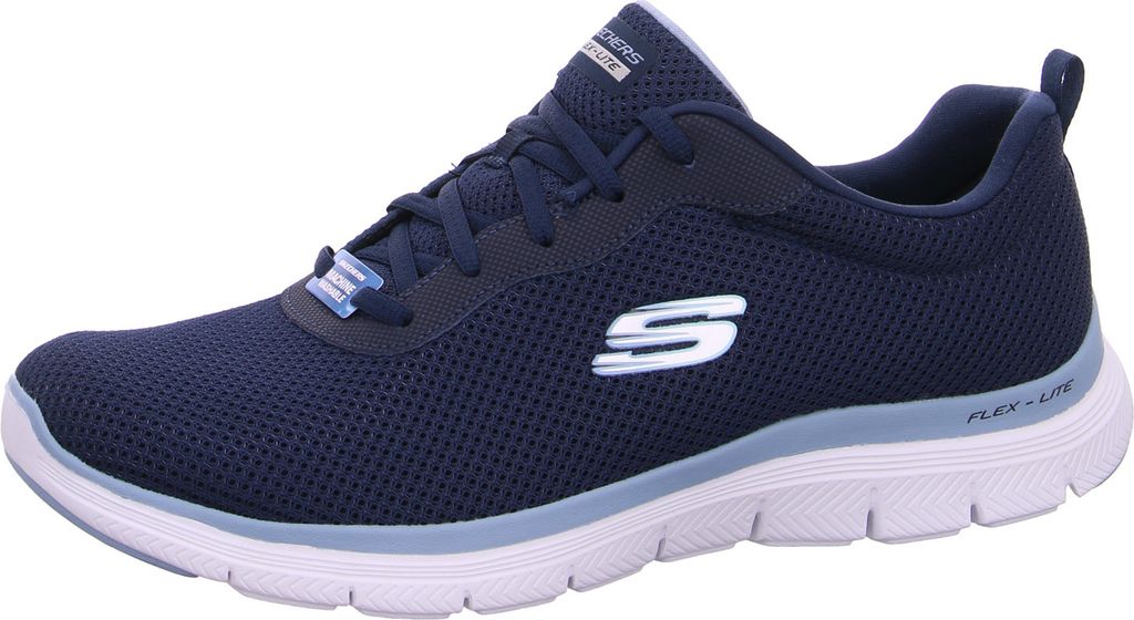 Skechers Flex Appeal 4.0 sportlicher Schnürer Blau