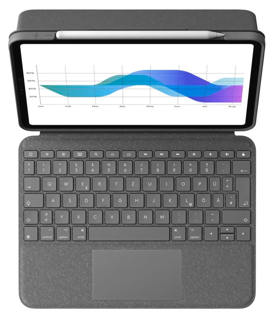 Logitech Folio Touch iPad Air 4 - Solution Bureautique Mobile Graphite - 10