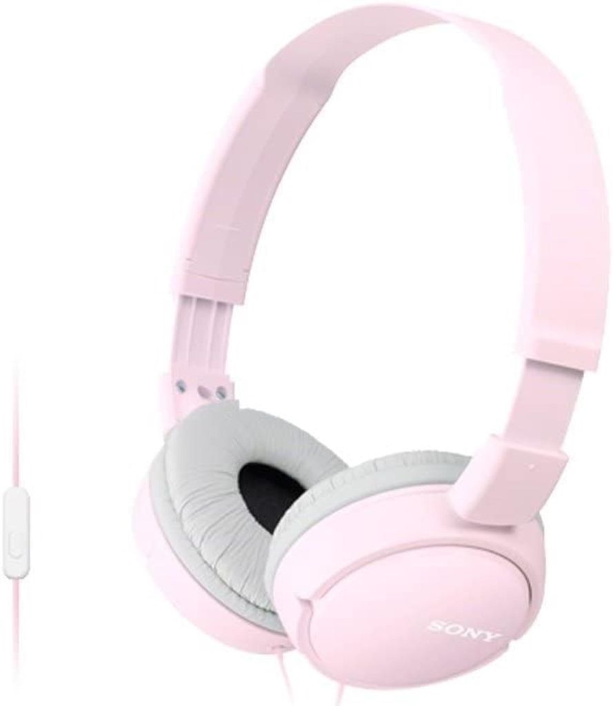 Auriculares Sony ZX110A con micrófono, color rosa Imagen del producto 