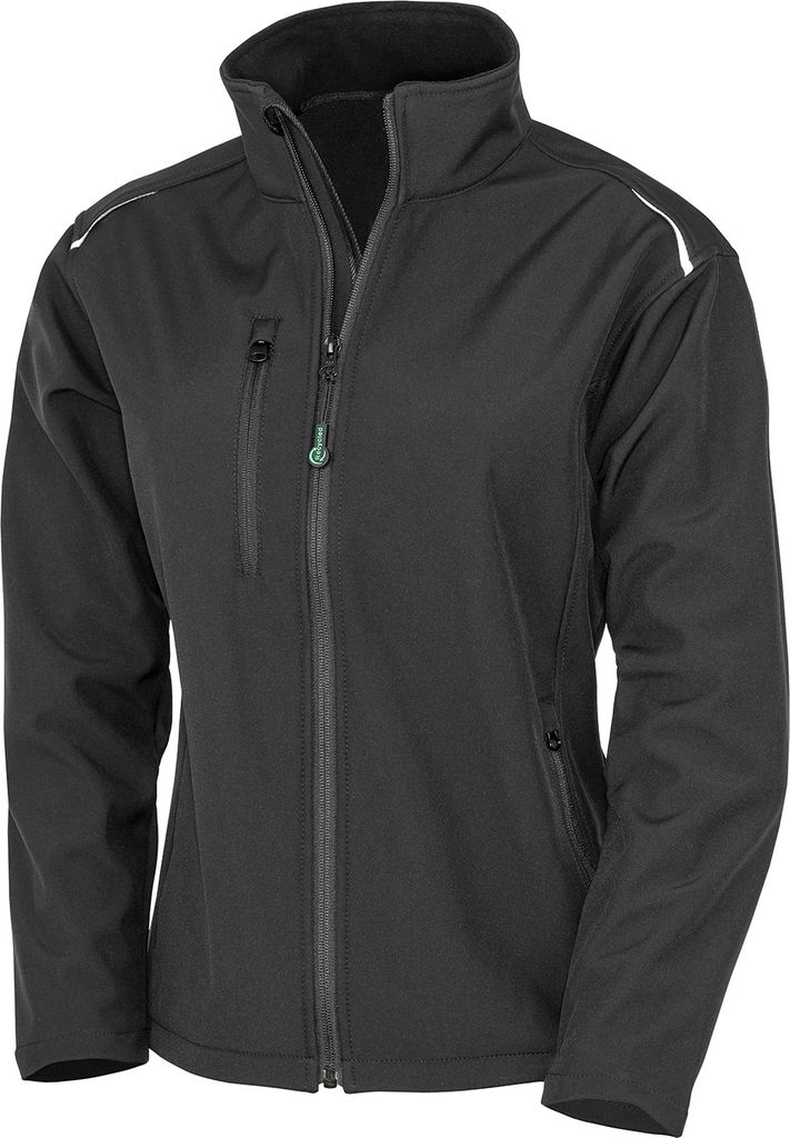 Result Genuine Recycled - Softshelljacke 3 Lagen für Damen RW8579 (M) (Schwarz)