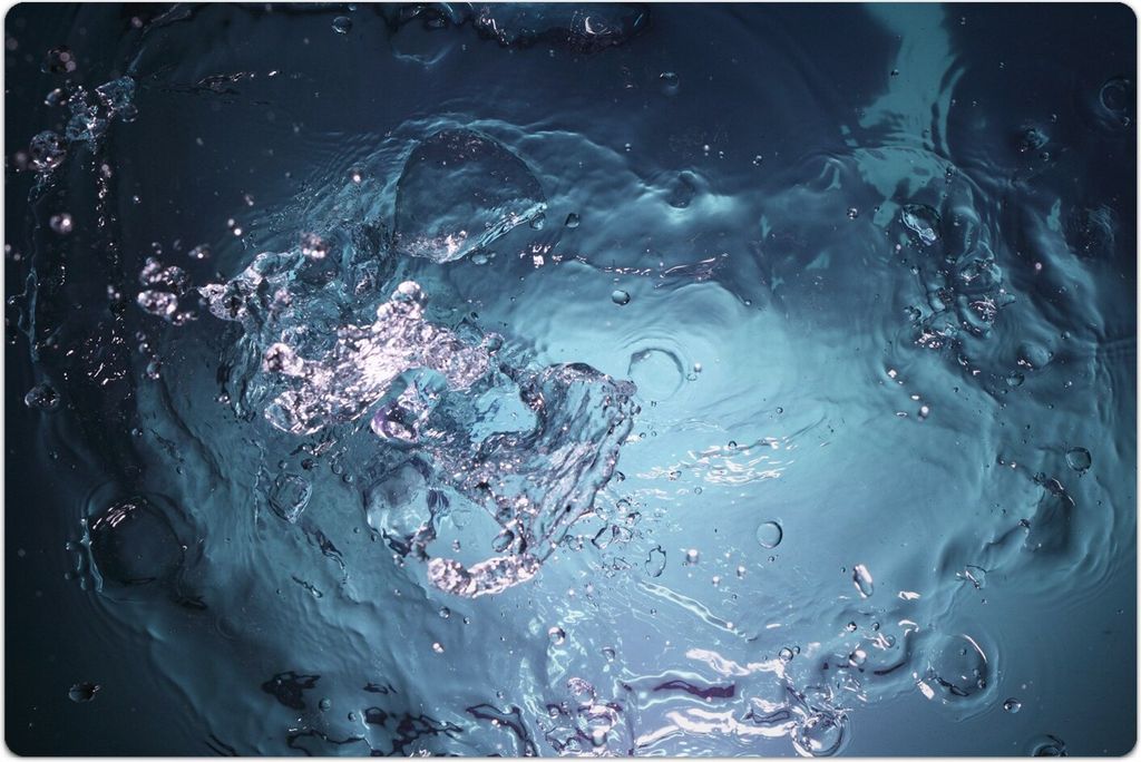 Küchenmatte 100x150 cm Vinylmatte Bodenmatte Dekoration -Blaues Wasser