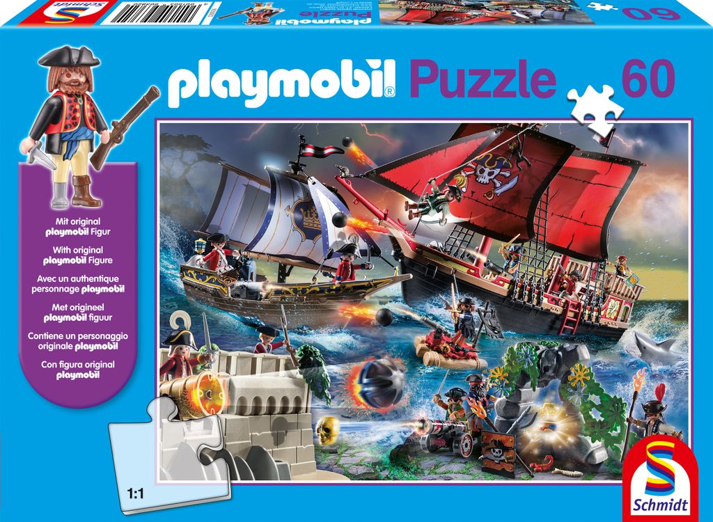 Schmidt Spiele 56382 Puzzle PLAYMOBIL Piraci - 60 Zdjęcie produktu 