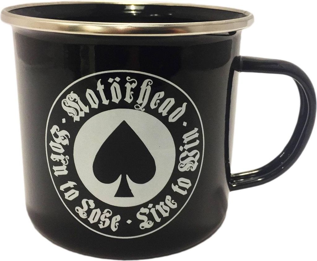 Taza de esmalte Motörhead, diseño "Born To Lose" Imagen del producto 