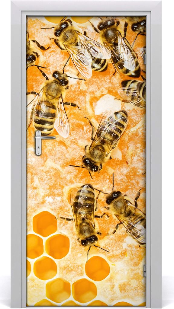 Tulup Türaufkleber 85x205 cm Dekorative Aufkleber Selbstklebend Wasserdichte Tapete Abnehmbar Schlafzimmer Wohnzimmer Wohnkultur - Arbeitsbienen