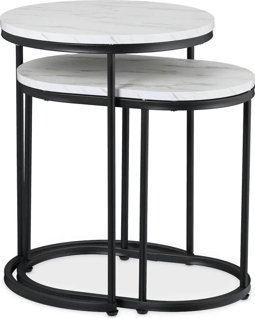 Coppia Tavolini da Caffè Relaxdays Marmo Style | Design Interni - 8