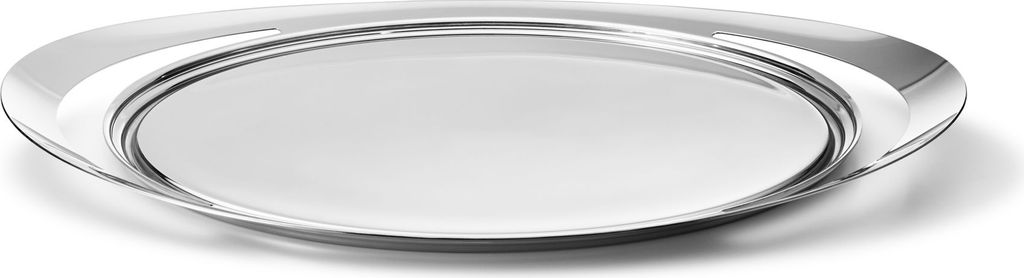 Georg Jensen COBRA SERVING TRAY STAINLESS STEEL & FABRIC INLAY 10019112