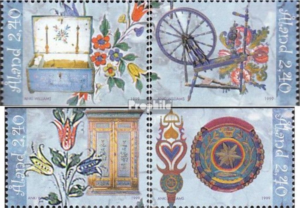 Briefmarken Finnland - Aland 1999 Mi 149-152 (kompl.Ausg.) postfrisch Möbelmalerei