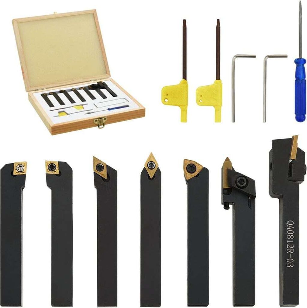 "im Angebot" 12-tlg. Drehmeißel-Set mit Wendeplatten 8x8 mm 70 mm - Sonstige Handwerkzeuge CC746