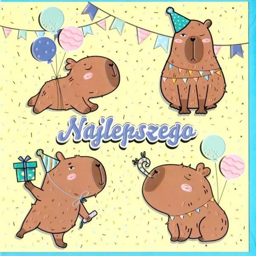 Geschenkgutschein mit Kapibary-Design zum Geburtstag
