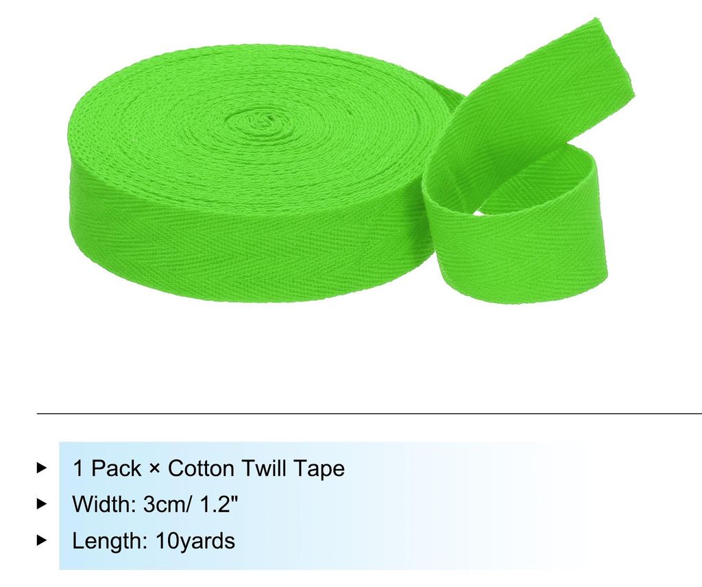 Baumwollband Baumwolle Gurtband 30mm x 9m, Schr?gband Baumwoll Nahtband K?perband Saumband Einfassband Stoffband Webband zum N?hen fš¹r DIY Baste...