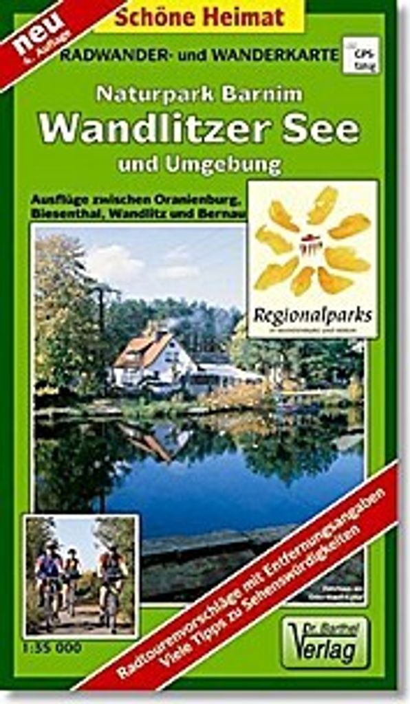 Naturpark Barnim, Wandlitzsee und Umgebung 1 : 35 000. Radwander- und Wanderkarte