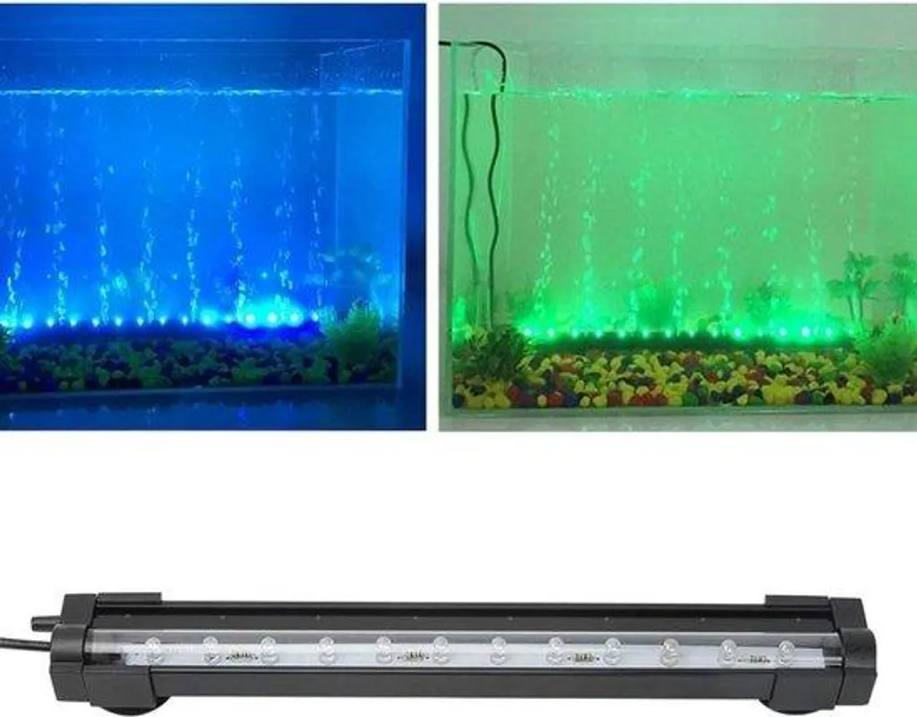 Rampe LED Aquarium avec Bulleur d'Air intégré pour Bac Planté 30cm