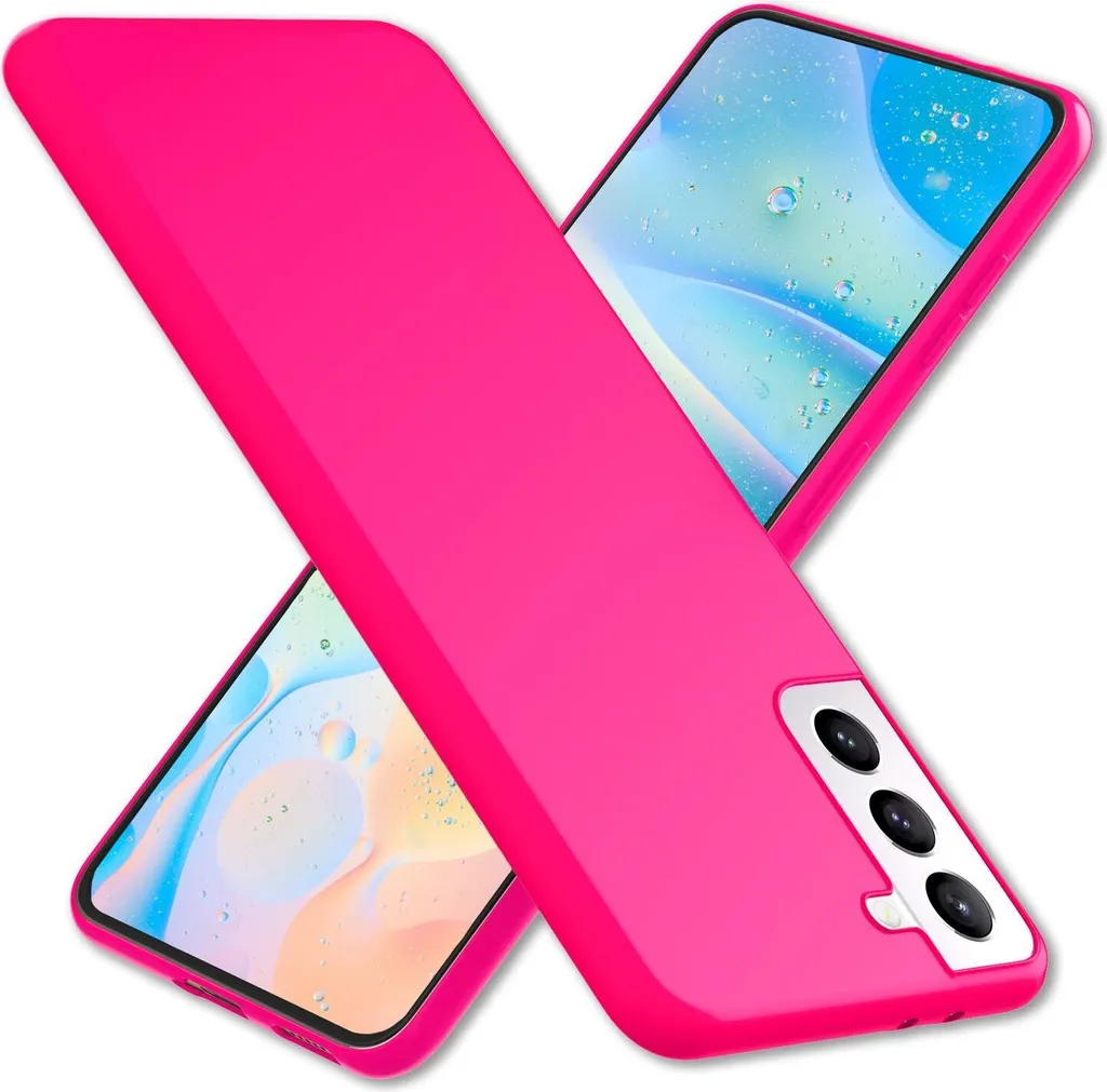 NALIA Custodia in silicone neon colorata per Samsung Galaxy S22 Rosa