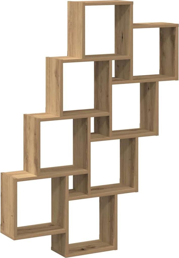 vidaXL Artisan dubová police 90x15x119,5 cm materiál na Obrázek produktu 