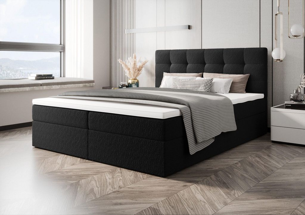 B&B Home Boxspringbett Sagani 180x200 cm – mit Bettkasten