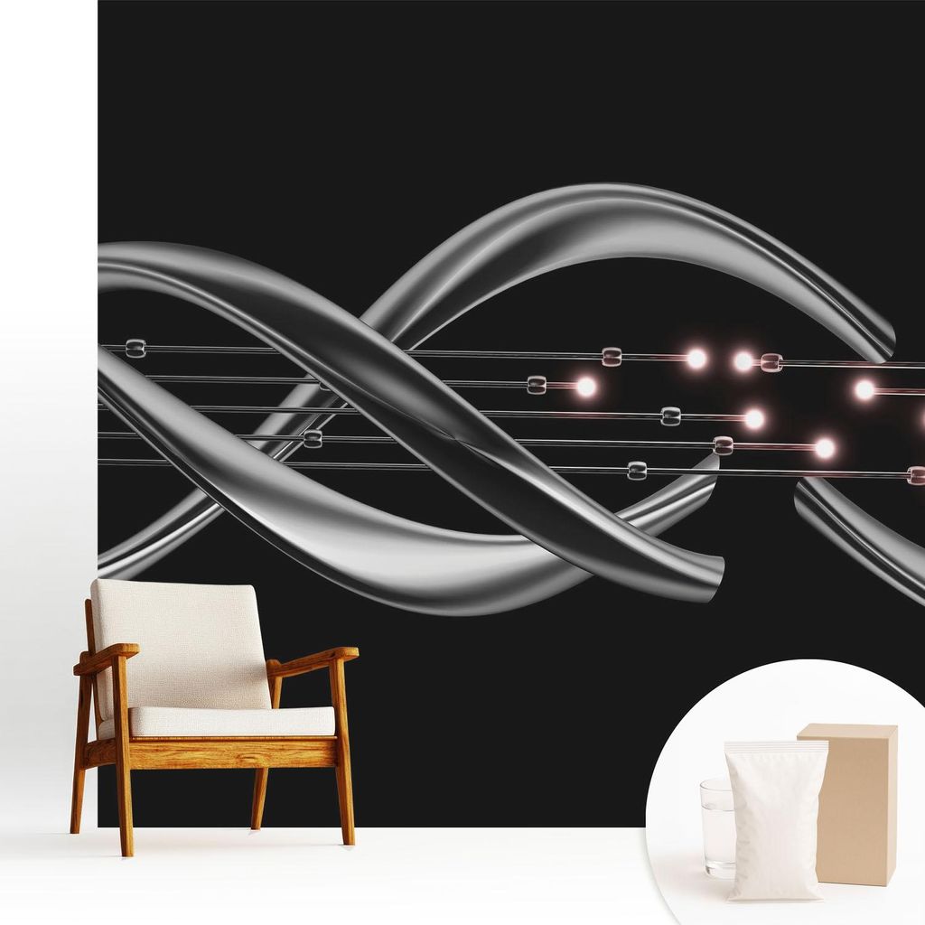 Fototapete - 250x250 cm - Tapete - Wandtapete - Wandbilder - Dekofolie - Tapete Folie - Wand - Dekoration - Wohnzimmer - Geflochtenes Muster