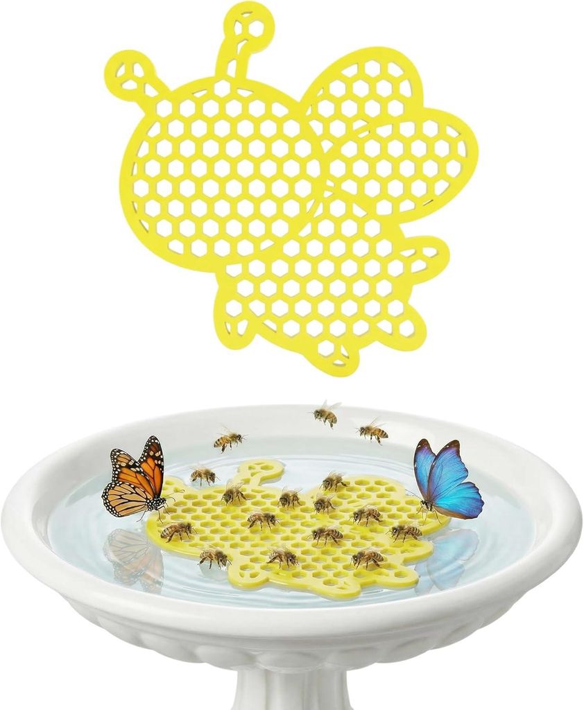 Schwimmende Bienen Tränke Garten, Insektentränke mit Waben-Design, dekorative Trinkstation für Bienen & Schmetterlinge, wetterfest Outdoor