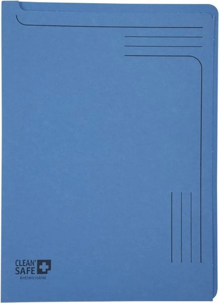 Chemise à rabats pour transport documents A4 bleu Clean'Safe - 5 unités