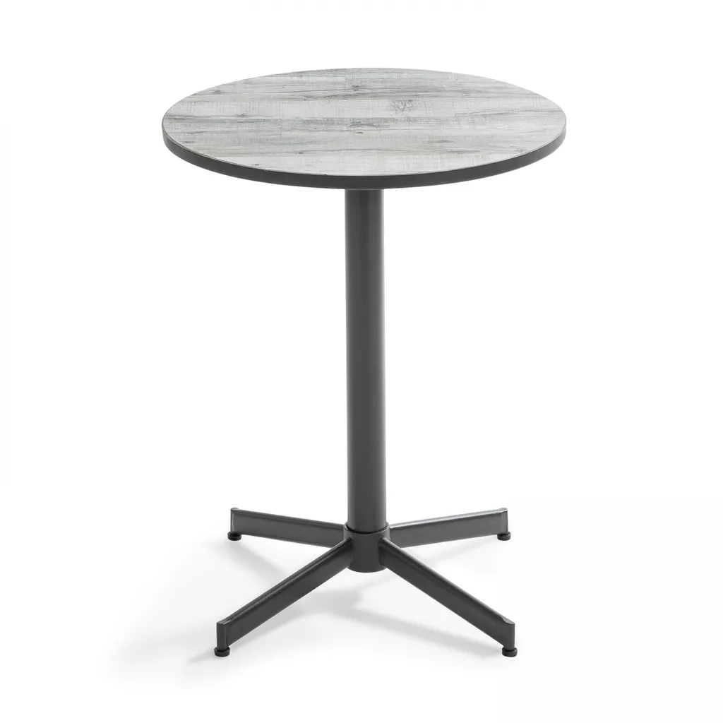 Table de balcon ronde gain de place pour repas en extérieur