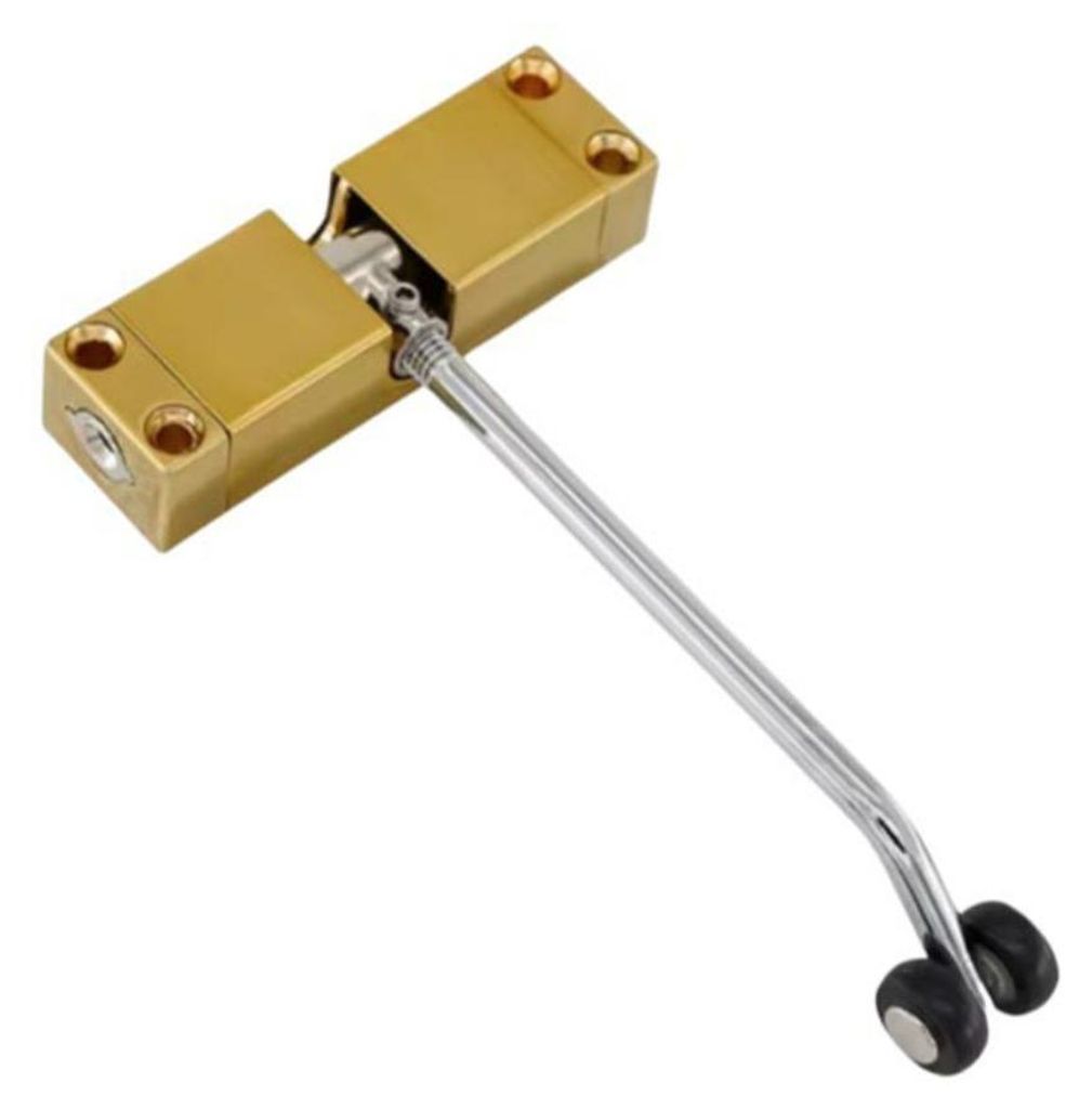 INF Quadratischer Türschließer mit Rückprallmechanismus – Edelstahl, einstellbare Schließkraft, geräuscharme Nylonrolle, beidseitig montierb...