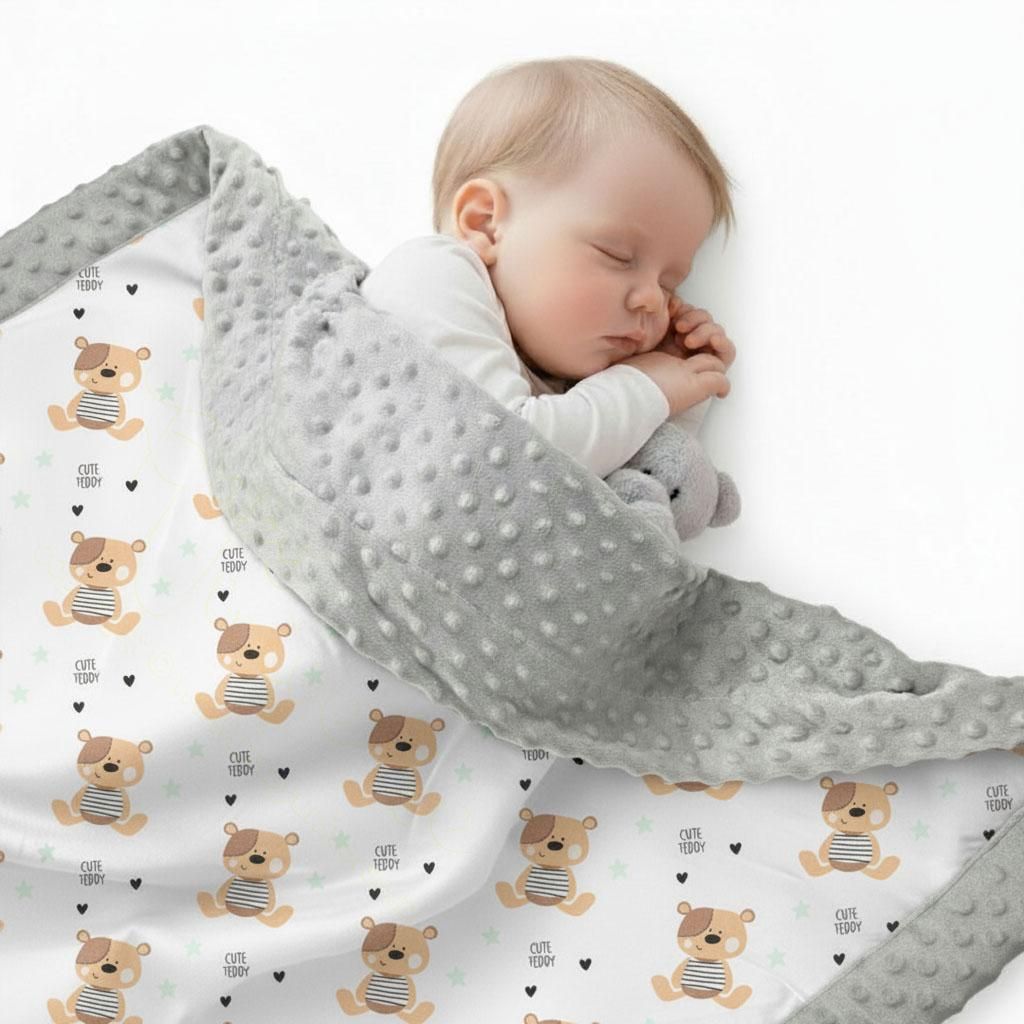 Minky deken, 75x50 cm, geschikt voor baby's, het hele jaar Productafbeelding 