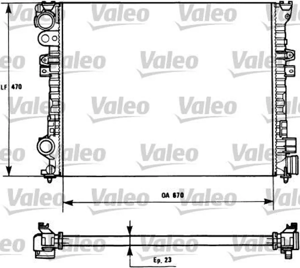 Radiateur moteur Valeo 731166 en aluminium avec faisceau ultra-robuste