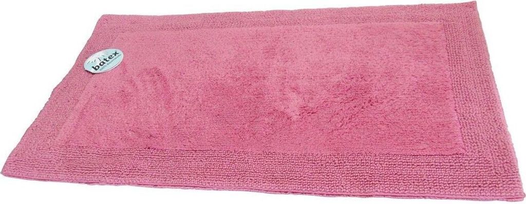Batex Badematte Badteppich Badvorleger Duschvorleger Badezimmerteppich 52x90cm Duo-Flor rosa