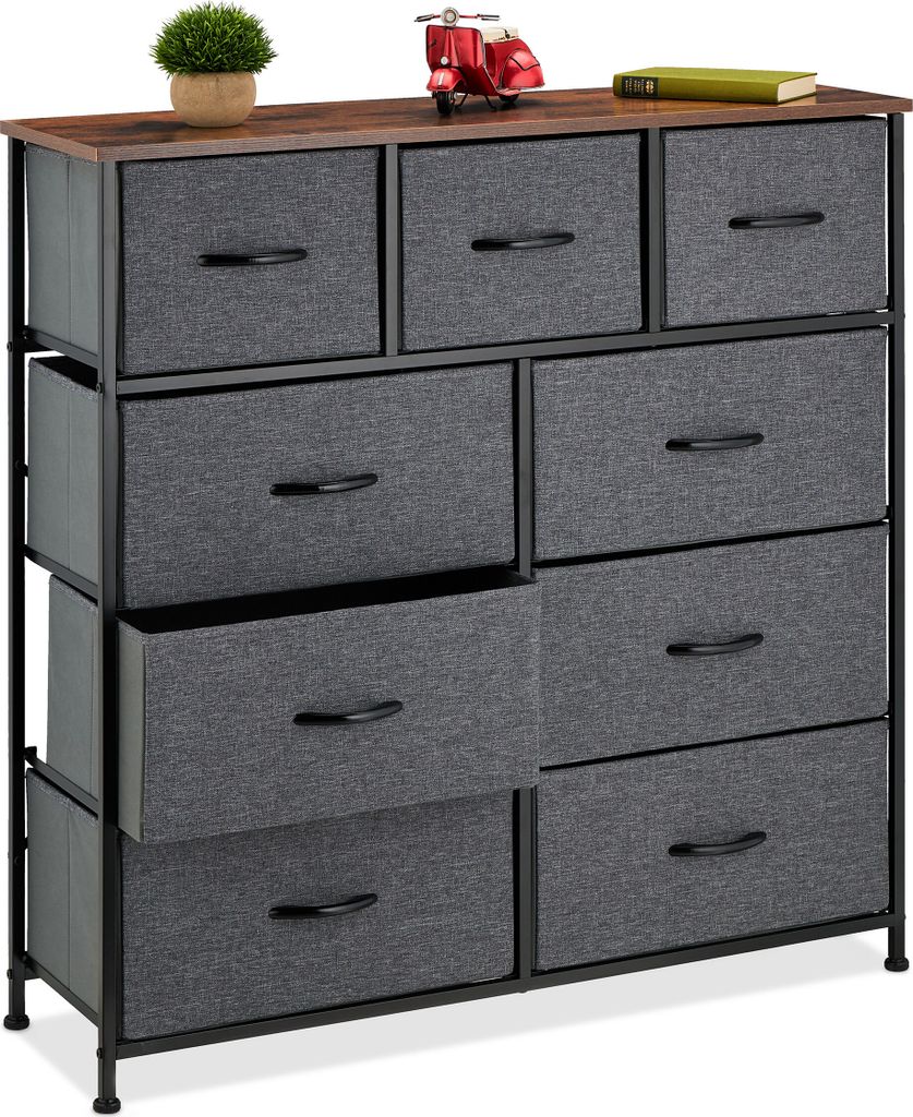 Comodino Relaxdays, L x P x A 100x100x30 cm, metallo, Immagine del prodotto 