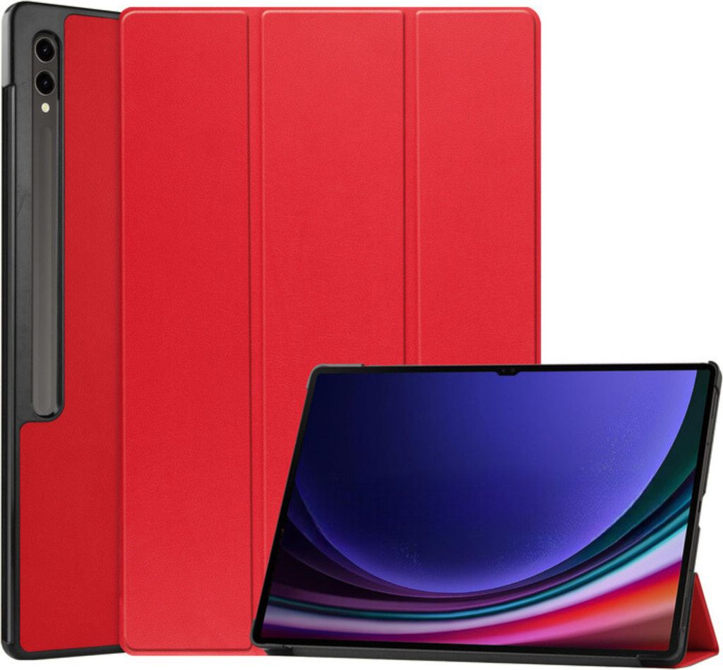 Case2go - Hülle kompatibel mit Samsung Galaxy Tab S10 Plus (2024) - Auto/Wake-Funktion - Tablet Case Schutzhülle - Rot