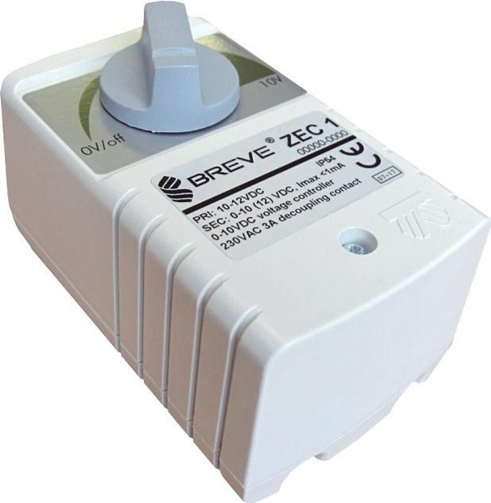 ZEC 1 Spannungsregler mit 0-10VDC Steuersignal für EC-Motoren und Ventilatoren