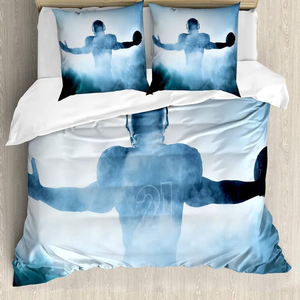 Set Letto Matrimoniale Football Americano ABAKUHAUS Antiacaro