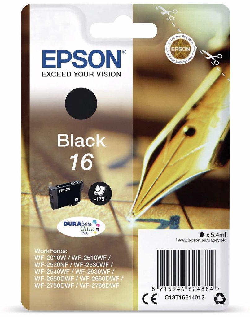 Epson Stylo et mots croisés Singlepack Noir 16 DURABrite Image du produit 