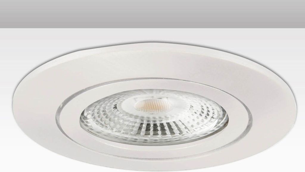 ISOLED Einbaurahmen rund, Lochausschnitt 68mm, Alu weiß, für GU10/MR16 Spots