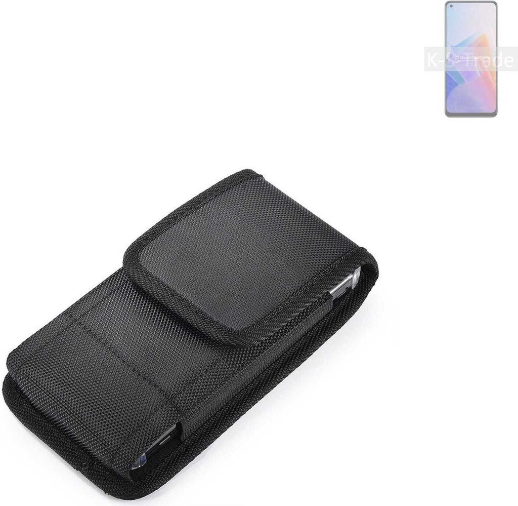 Holster Gürteltasche kompatibel mit Oppo Reno7 Lite 5G Holster Gürtel Tasche wasserabweisend Handy Hülle Schutz Hülle Outdoor schwarz K-S-Trade