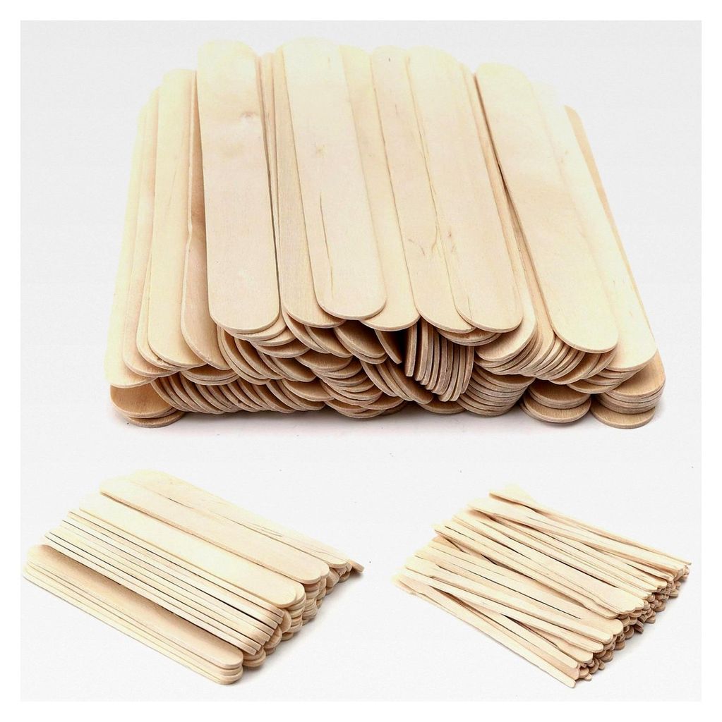 300 Stück Holzspatel für Waxing, Basteln und Hautpflege